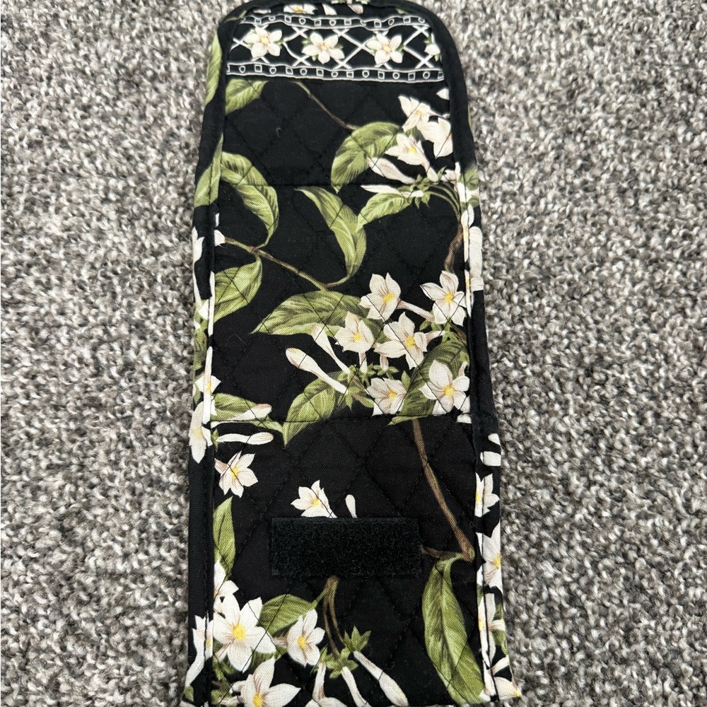 Vera Bradley Quilted Floral Fold-Over Wallet - Black - Picture 3 of 3